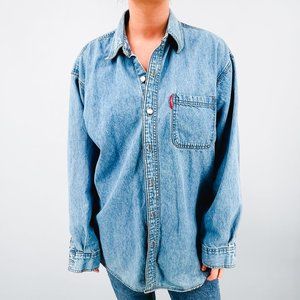 Vintage Warner Bros Studio Tour Medium Wash Looney Tunes Embroidered Top - Size